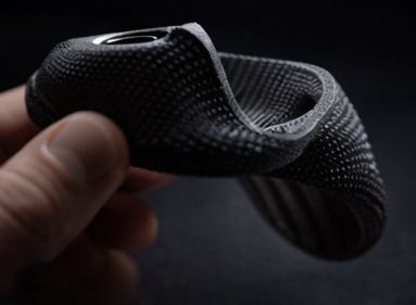 Flexible grip and bumper print